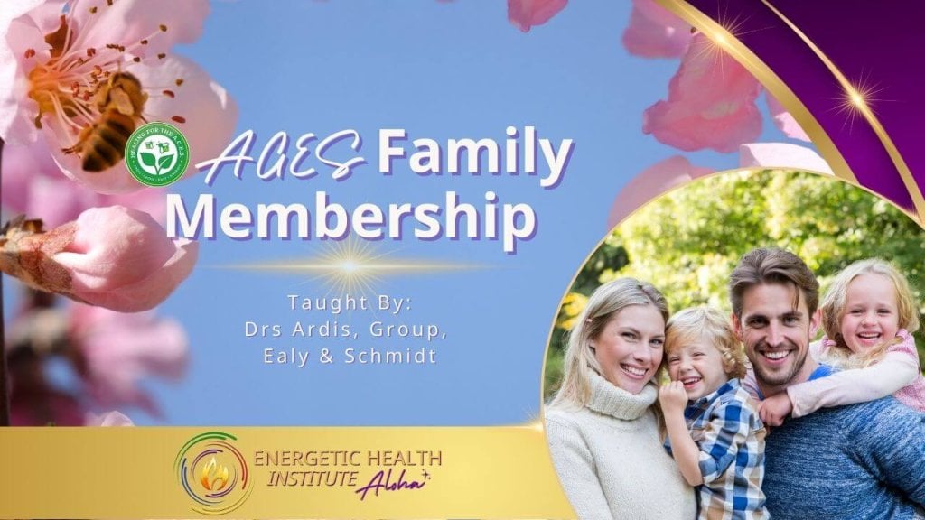 AGES Family Membership Image of Happy Family Bumble Bee with Pink Flowers