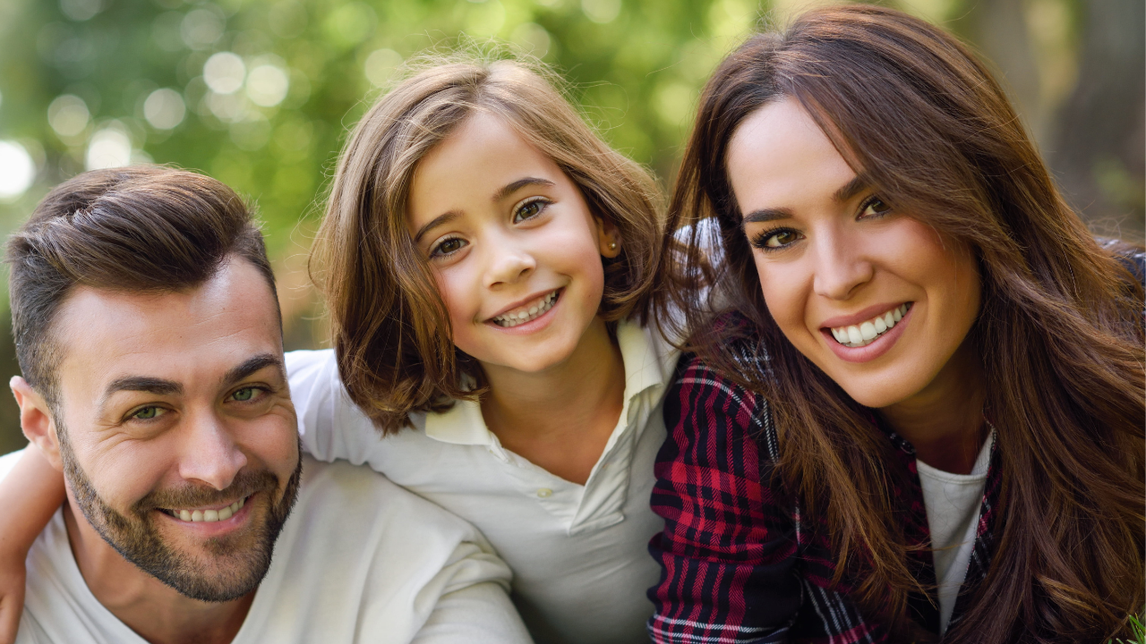 Happy Family Outside