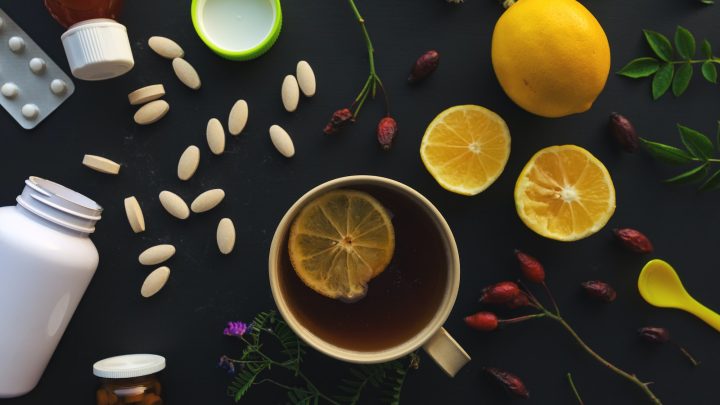herbal vs conventional medicine concept